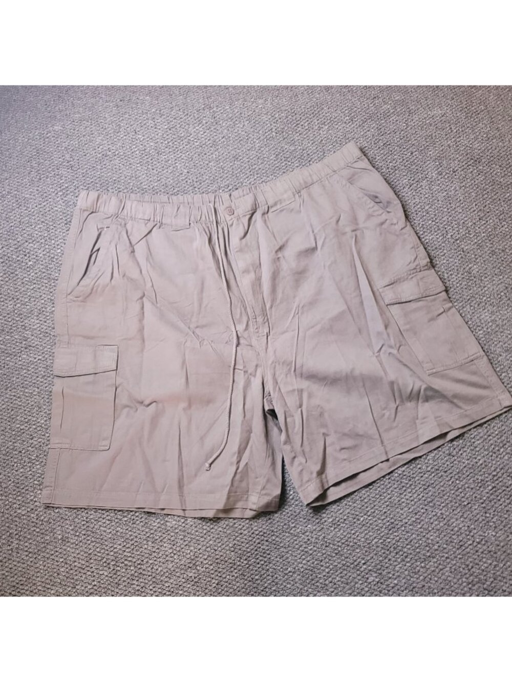 Boulder Creek Cargo Shorts Mens 4XL Big Tall Khaki Elastic LL Chino y2K Gray